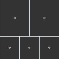 Коллаж из 5 фотографий (2+3)
