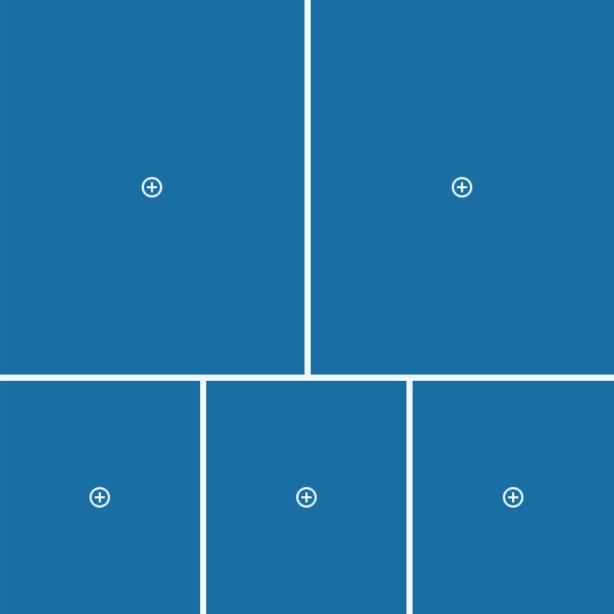 Коллаж из 5 фотографий (2+3)